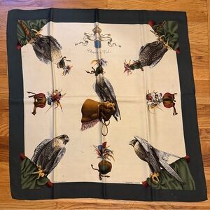 Henri de Linares Hermes Chasse a Vol Silk Scarf